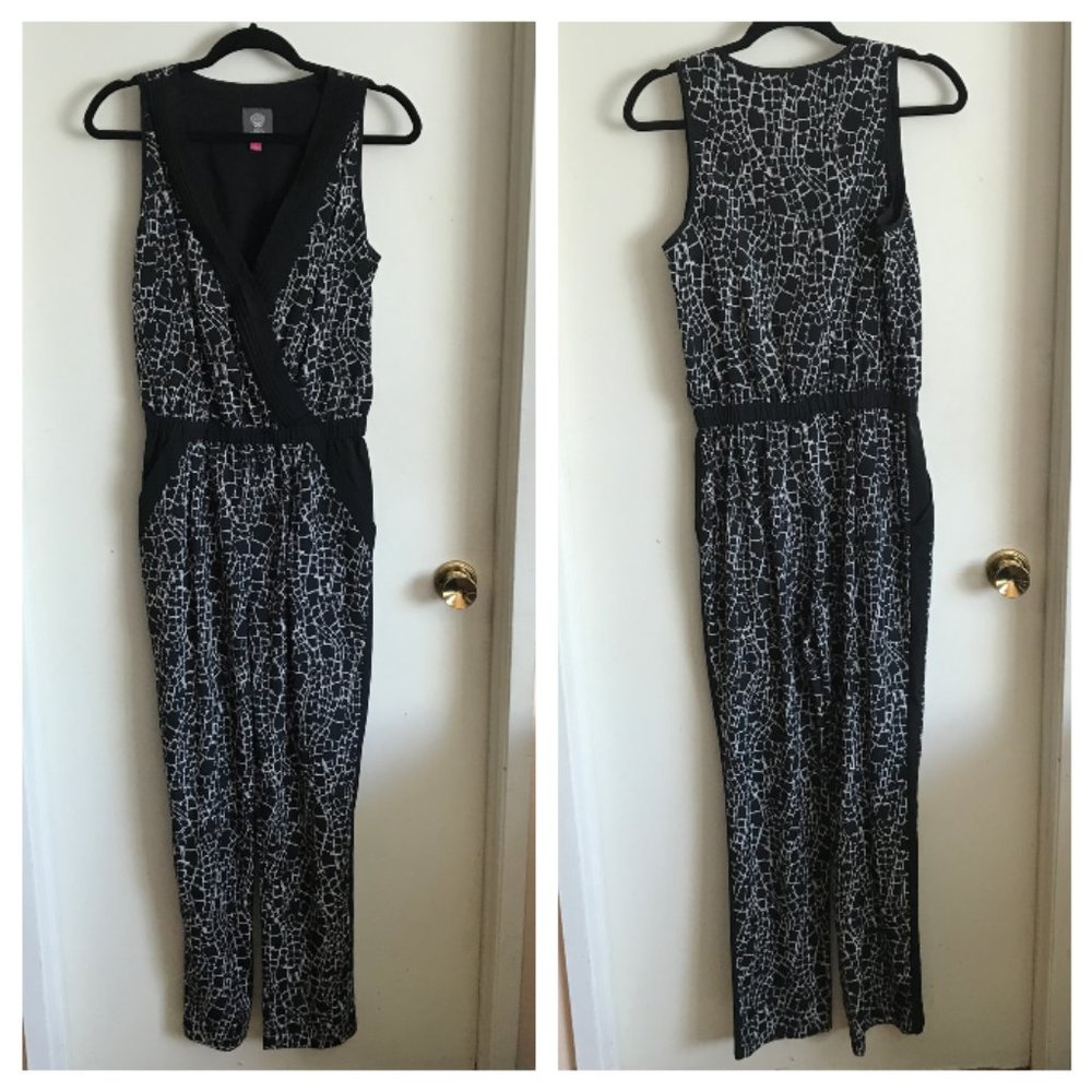 Vince Camuto Black and White Jumpsuit